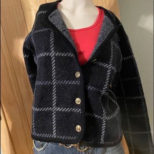 Vintage but EUC Tally Ho Plaid Wool Sweater Size Small ❌Price is firm❌